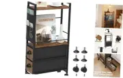Small Narrow Side End Table with Drawer for Small Spaces, Slim Nightstand