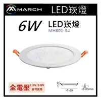 在飛比找樂天市場購物網優惠-☼金順心☼專業照明~MARCH LED 6W 崁燈 超薄 白