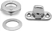 Twist Lock Fastener, 10 pcs Turn Lock Clasp with Brass, Turnbutton Fasteners Twist Turn Lock Turn Button Fasteners with Eyelet and Bases,Handbag Hardware Accessories for DIY Craft Bag Handbag Making