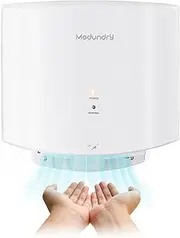 [Modundry] Compact Hand Dryer Automatic Electric Hand Dryer for Wall Mounting for Commercial and Home Use, Bathroom Toilet, White