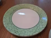 6 NEW Corelle (Corning) GREEN CRACKLE Luncheon Plates FREE SHIPPING!! Retired