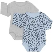 Bonds: Long Sleeve Bodysuit 2 Pack - Ditsy Leopard (Size 2)