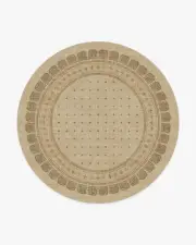 245' Round | Machine Washable Runner Rug | Kid & Pet Friendly | Indoor Rug | Beatrice Tan Rug | Ruggable
