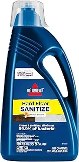 [Bissell] Hard Floor Sanitize Formula, 2504L, 80 Fl Oz CrossWave & Spinwave, Use on Sealed Hard Floors, Orange Bloosom