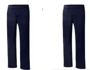 2x Hanes ComfortSoft EcoSmart Girls' Open Bottom Leg Sweatpants Navy Size:M