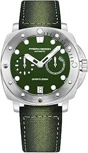 [RollsTimi] Pagani Design Men's Watch Automatic Sapphire Glass Stainless Steel Case Nylon Strap Sport Military Watch 200 Metres Waterproof Model 1767