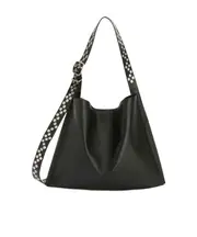 belt-strap shoulder bag One size Black