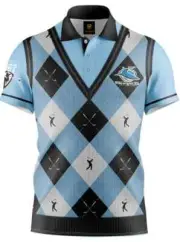 Cronulla Sharks NRL Fairway Golf Polo Shirt Sizes S-5XL BNWT