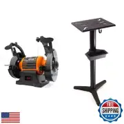 WEN BG4260 2.1-Amp 6-Inch Single Speed Bench Grinder, Orange,black and Bench