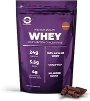 Pure Product Australia - Whey Protein Concentrate & Isolate -100% Premium Grass Fed AU & NZ Whey - 24g Protein per Serve - Gluten Free - Non GMO - Chocolate 450g