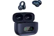 Clip-On Open Ear Bluetooth Headphones, Wireless Bone Conduction Sports Headphones for Running (Black)
