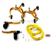 Genuine Dia-Compe MX1000 - MX183 Tech 5 Gold Brake Set - Suits Old School BMX