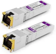 10GBASE-T SFP+ to RJ45 Transceiver, 10G Copper SFP+ to Ethernet Module Compatible with Cisco SFP-10G-T-S, Ubiquiti UniFi UF-RJ45-10G, Mikrotik S+RJ10, Meraki , Netgear, D-Link and More, 2 Pack