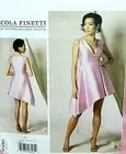 Uncut Vogue Misses Sz 6-14 Asymmetrical Hem Cocktail Party Dress Pattern 1490
