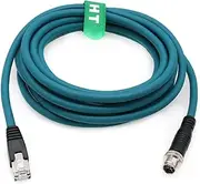 Ethernet Cable for Cognex in Sight 9000 7000gen2 2000 Microscan HAWK MV-4000 Camera Sensor Computer Switch Router, M12 8 Pin X-Code RJ45 Network, 3M