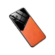 2PCS PU Leather Shockproof Case ForiPhone 11 Magnetic Holder Stand Phone Cover - Orange iPhone 11