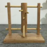 18cm Chinese Kongfu Wooden Dummy Wing Chun Stake Table Display Decor Crafts