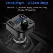 V5.0 Bluetooth FM Transmitter QC3.0 Fast Charging & LED FM Radio Player for Car
