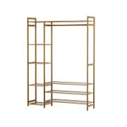 Artiss Clothes Rack Coat Stand 8 Shelves Bamboo