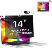 BlueSwan Magnetic Privacy Screen Filter Compatible for MacBook Pro 14 inch (M2 Pro /M2 Max /M1 Pro /M1 Max), Ultra-thin Removable Anti-Glare Laptop Screen Protector + Privacy Camera Cover