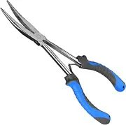 Booms Fishing Bent Nose Fishing Pliers 11 inches Teflon Plated Stainless Steel
