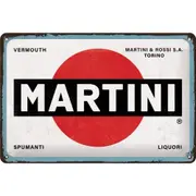 Nostalgic-Art 20x30cm Metal Sign Martini Logo Medium Home/Office Decor White
