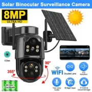 8MP Solar Powered Motion WIFI Wireless HD Camera Outdoor PTZ Built-in Battery