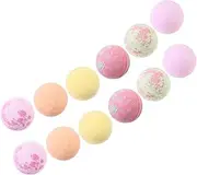 Minkissy 12pcs Bath Bath for Bathtub Balls Sinks Water Men Care Shower Tool Bubbles Shower Tool Loofah Shower Mesh Puff Dark Green Bathroom Hot Steamer Sea ​​salt