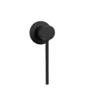 Fienza Hustle Care Matt Black Solid Brass Round Plate Wall Mixer