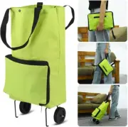 Foldable Shopping Cart Trolley Portable Folding Grocery Bag Tote Market Trolleys