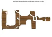 2006-2008 Sea Ray Sundancer 290 Swim Platform Cockpit Pad Boat EVA Teak Floor
