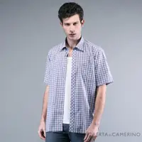 在飛比找momo購物網優惠-【ROBERTA 諾貝達】台灣製 吸濕速乾 格紋短袖襯衫(藍