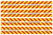 Code 3 Adhesive Vinyl Decal Suit 1/76 1/50 1/148 - chevron strips - red & yellow