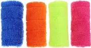 DRESSOOS 4pcs Coral Fleece Mop Replacement Pads for Hardwood Floors Thickened Flat Mop Accessory Reusable and Machine Washable for Home and Office Cleaning
