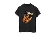 Mickey Mouse Womens/Ladies Minnie Mouse Cat Cotton Boyfriend Halloween T-Shirt (Black) - UTBI52918