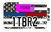 Thin Blue/Red Line 5x8 License Plate