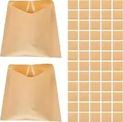 Garneck 100pcs Paper Food Bags Oil Kraft Snack Bags for Sandwiches Pancakes and Treats Take- Fast Food Restaurants