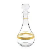 Elegant and Modern Glass Made Drinkware for Hosting Parties - 1 oz. Bottle, Gold