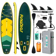 [EU Direct] FunWater 350x90Xx15CM Inflatable Stand Up Paddle Board Surfboard Complete Paddleboard Accessories Adjustable