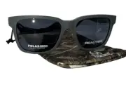 New REALTREE R574 Polarized Sunglasses in GUN 56-18-140 with case RX-ABLE