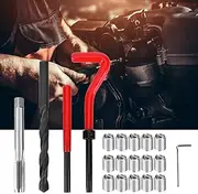 Metric Rethreading Tool Set, M9x1.25 Thread Repair Kit with 20 Pcs Stainless Steel Inserts for Female Thread Repair