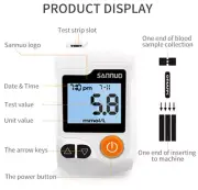 Blood Glucose Monitor Diabetes Testing Blood Sugar Meter 50 Test Strips & Lancet