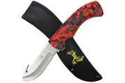Elk Ridge Camo Gut Hook Skinner Knife - Red