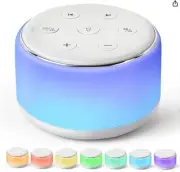 Portable White Noise Machine with Night Light - USB Rechargeable - 34 Sounds