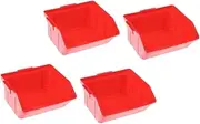 DIYEAH 4pcs Stackable Warehouse Storage Bins Craft Organizers for Tools and Accessories Easy for Home Office Workshop