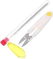 Homoyoyo 1 Set Beading Needles with Storage Tube Scissors Big Eye Craft Needles for Effortless Threading Precision Jewelry Making DIY Crafts
