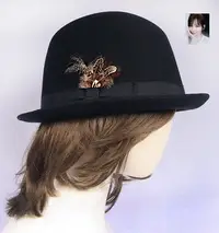 在飛比找Yahoo!奇摩拍賣優惠-王心凌☆NEW YORK HAT CO.黑色紳士帽