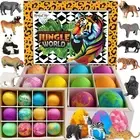 Bath Bombs for Kids with Surprise Inside, Bath FIzzies with Jungle Toys Inside