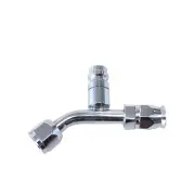 Aeroflow Brand 45 Degree With Charge Port A/C Fitting -6 AN Hose Adaptor