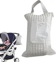 Car Tissue Bag | Car Tissue Box Holder,Tissue Boxes Holder, Stroller Tissue Bags, Wet Wipes Paper Storage Organiser, Handle Strap Design for Easy Carrying